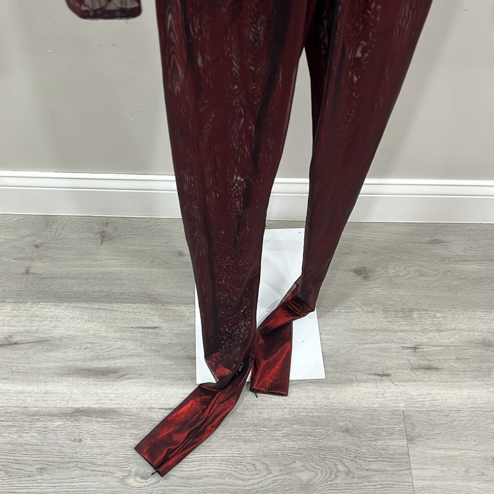 LaQuan Smith Hip Cut Out Jumpsuit in Red - Picture 8 of 11